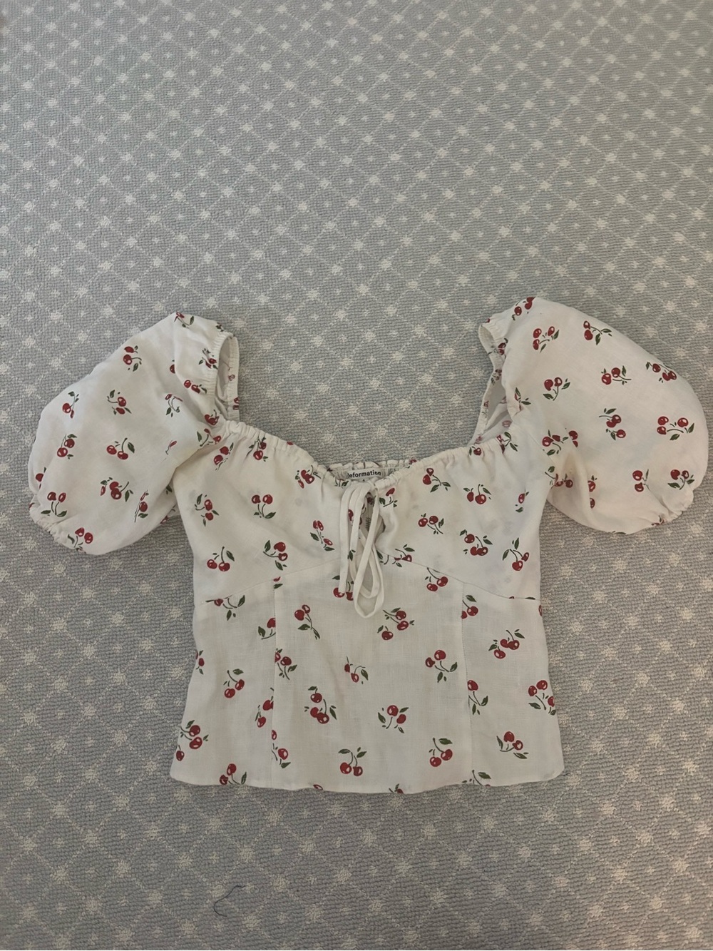 Reformation Cherry-Print Top